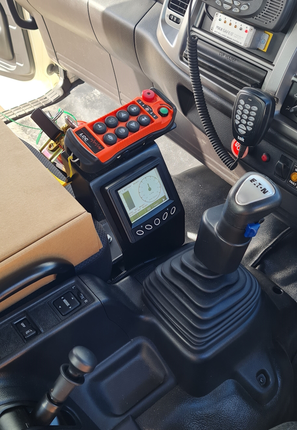eAgitator in-cab driver display and wireless remote